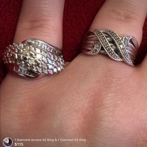2 genuine diamond SS Rings not for sale reserved!